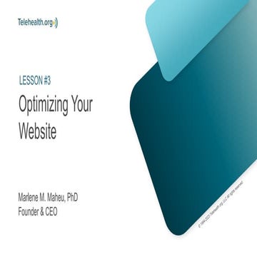 Lesson 3 - Optimizing Your Website 