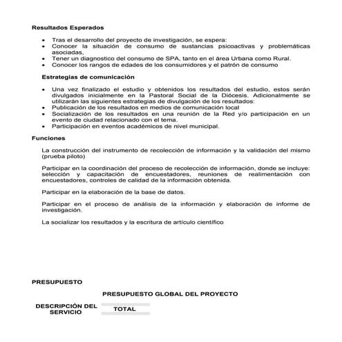 Resultados Esperados