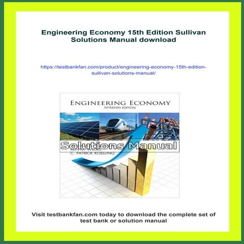 Engineering Economy 15th Edition Sullivan Solutions Manual | PDF