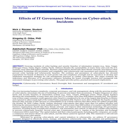 Effects of IT Governance Measures on Cyber-attack Incidents