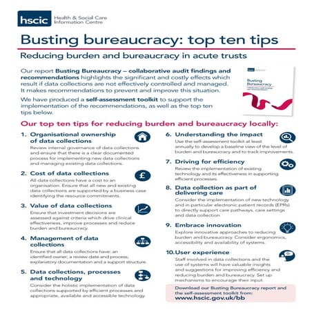 Busting bureaucracy: top ten tips