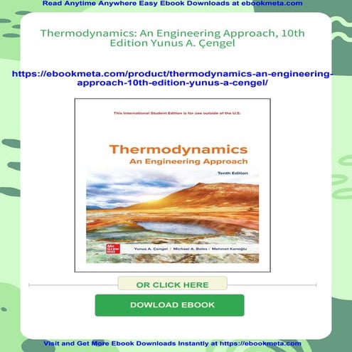 Thermodynamics: An Engineering Approach, 10th Edition Yunus A. Çengel | PDF