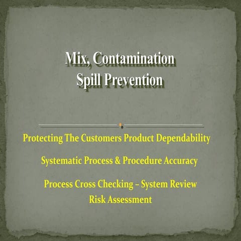 Mix contaminations spills rev gew 6 6 09