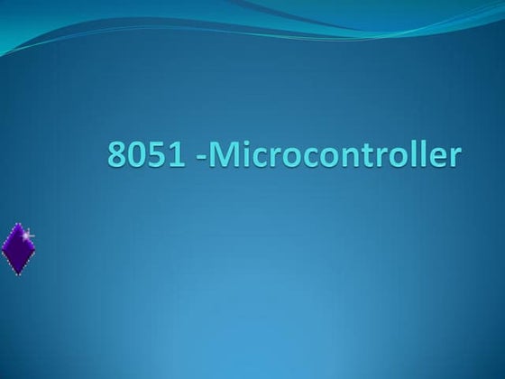 MICROCONTROLLER 8051- Architecture & Pin Configuration | PPT