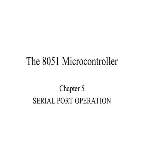 8051f.ppt microcontroller serial port operation