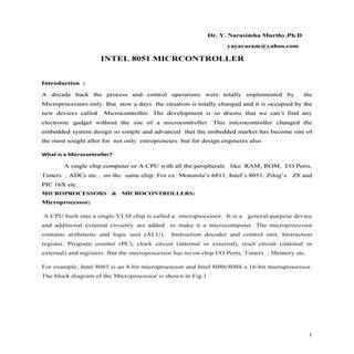 8051 Microcontroller Notes