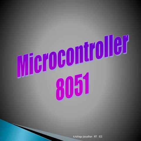 8051 microcontroller | PPT