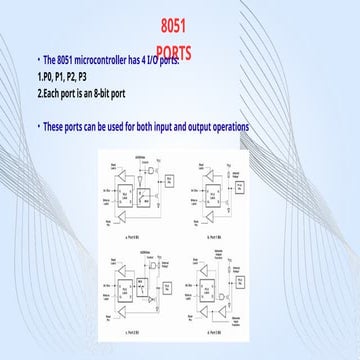 8051 Microcontroller I/O ports | PDF
