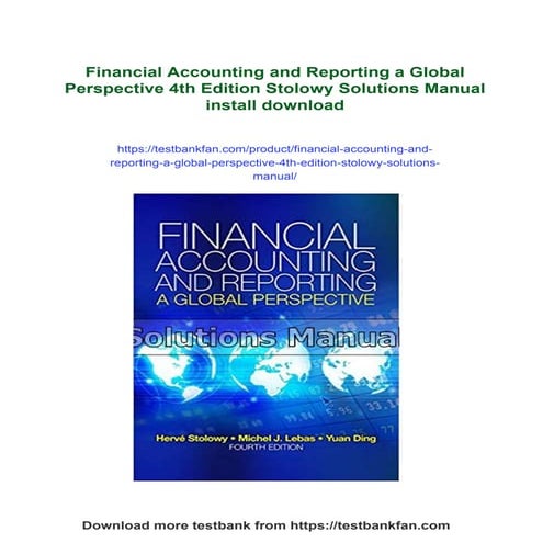 Financial Accounting and Reporting a Global Perspective 4th Edition ...