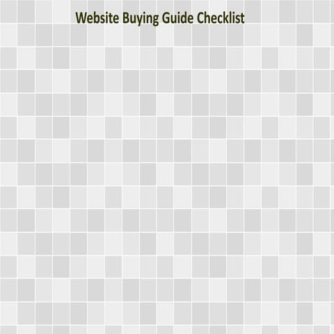 Website Buying Guide Checklist