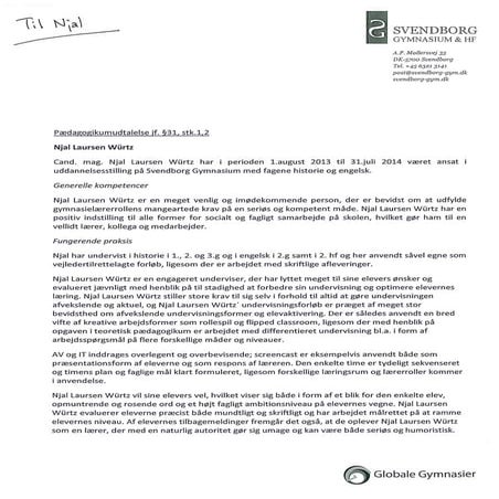 Pædagogikumsudtalelse