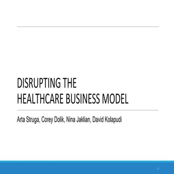 Disrupting the Health Care Business Model