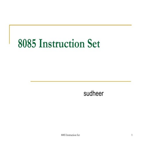 8085 instruction-set