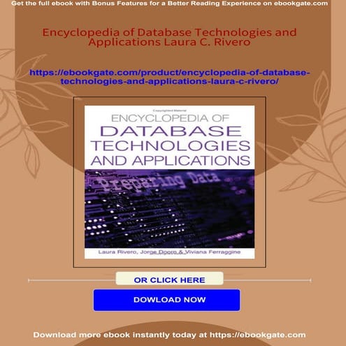 Encyclopedia of Database Technologies and Applications Laura C. Rivero