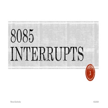 8085 interrupts