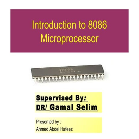 Presentation on 8086 Microprocessor