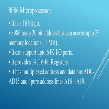 intrpduction to 8086 microprocessor in detail