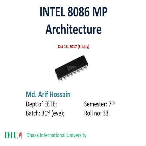 INTEL 8086 MP Architecture | PPT