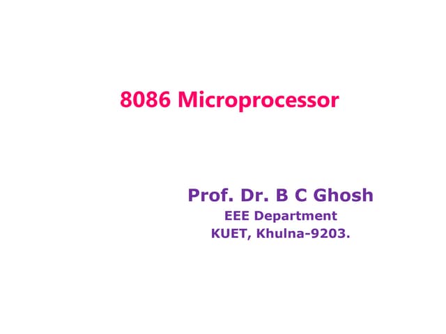 Intel 8086 internal architecture & pin diagram | PPTX