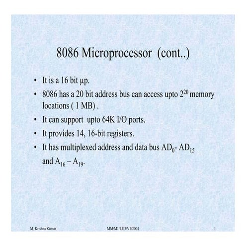 8086 ppt | PDF