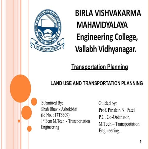 Land-use transport planning 