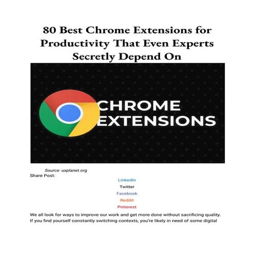 80 Best Chrome Extensions for Productivity That Even Experts Secretly Depend ...
