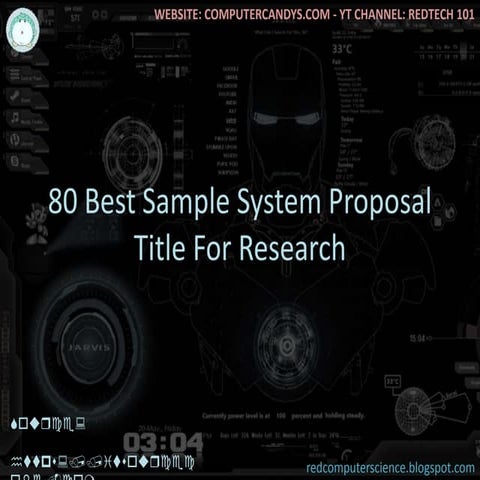 80 best sample system proposal title for research - computer programming comp...