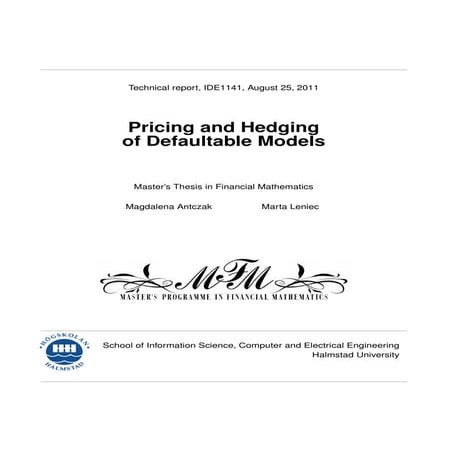 Pricing and hedging of defaultable models