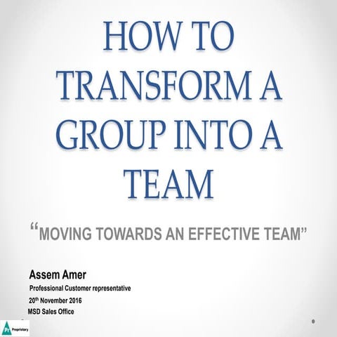 How to transform a group into a team