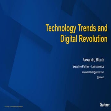 Technology Trends and a Digital Revolution - Alexandre Blauth