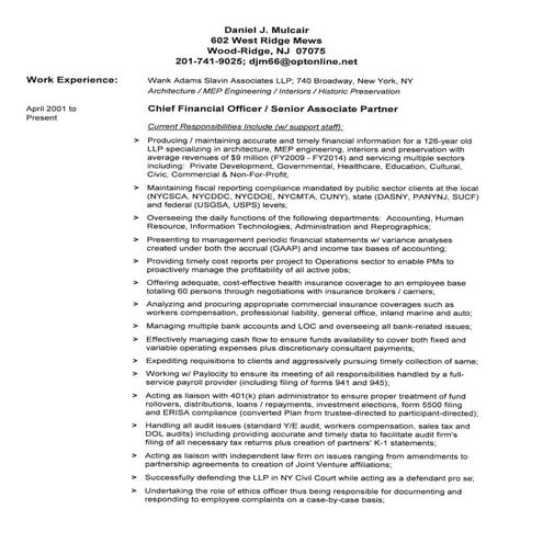 Resume - Daniel J. Mulcair.PDF