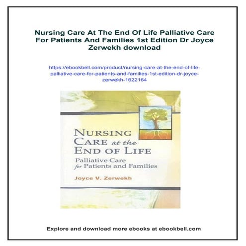 Nursing Care At The End Of Life Palliative Care For Patients And ...