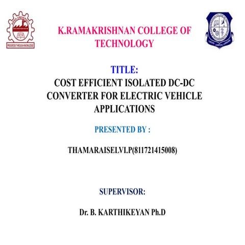 Presentation on DC-DC converter for EV