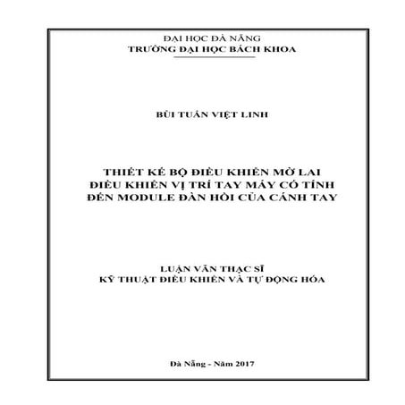 THIẾT KẾ BỘ ĐIỀU KHIỂN MỜ LAI ĐIỀU KHIỂN VỊ TRÍ TAY MÁY CÓ TÍNH ĐẾN MODULE ĐÀ...