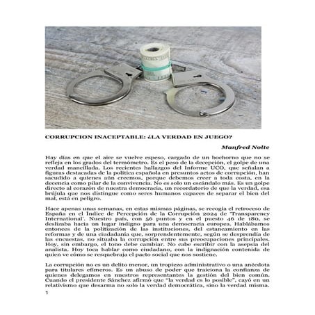 CORRUPCION INACEPTABLE: ¿LA VERDAD EN JUEGO?