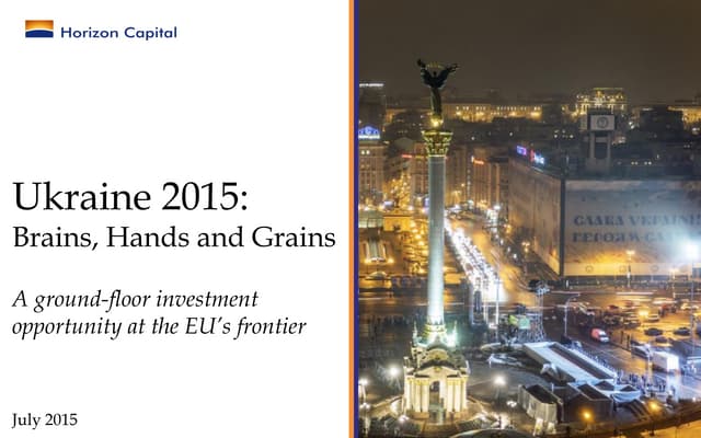 Horizon Capital_Ukraine Ground Floor Opportunity v11