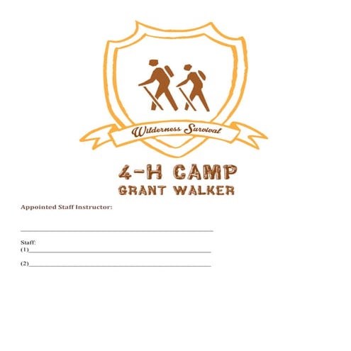 2015 Wilderness Survival Track Lessons