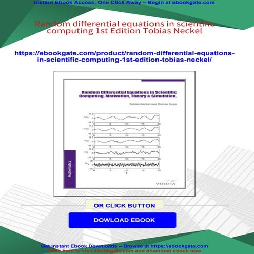 Random differential equations in scientific computing 1st Edition Tobias Neckel