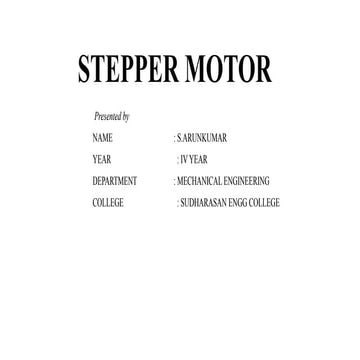 STEPPER MOTOR