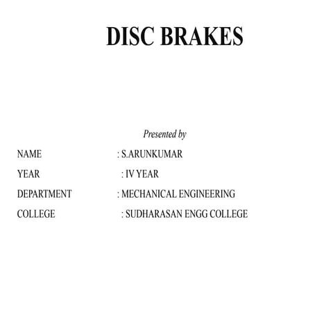 DISC BRAKE
