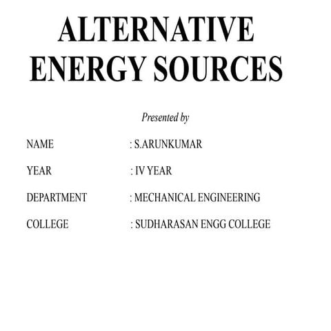 alternative energy sources