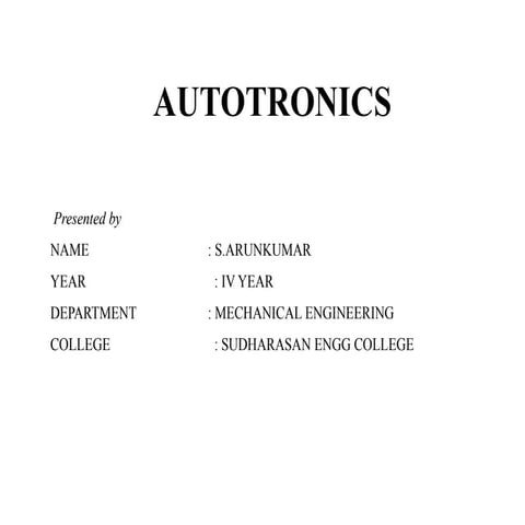 AUTOTRONICS