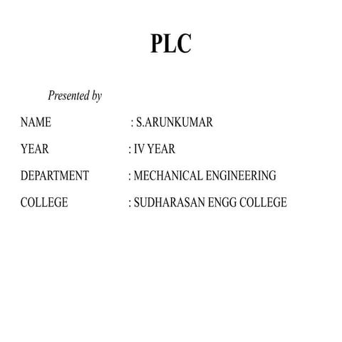 PROGRAMMABLE LOGIC CONTROLLER