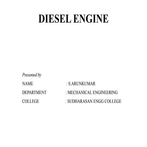 DIESEL ENGINES