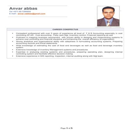 anvar cv - Copy | PDF