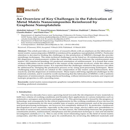 ALUMINIUM METAL MATRIX COMPOSITE WITH DUAL REINFORCEMENT | PDF