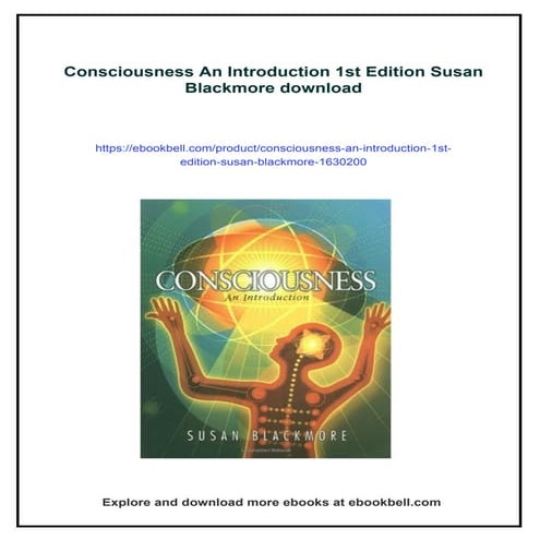 Consciousness An Introduction 1st Edition Susan Blackmore | PDF