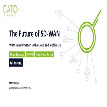 The Future of SD-WAN: WAN Transformation in the Cloud and Mobile Era