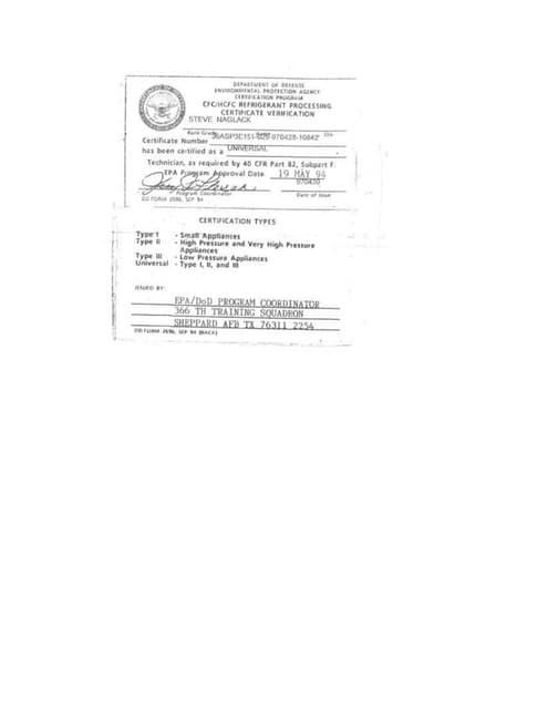 EPA CFC HCFC Universal Certification PDF EPA CFC HCFC Universal Certification PDF