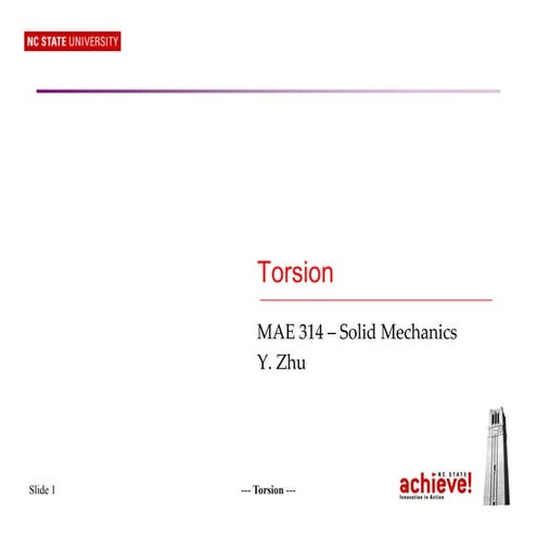 Pure torsion and torsion analysis in shaft